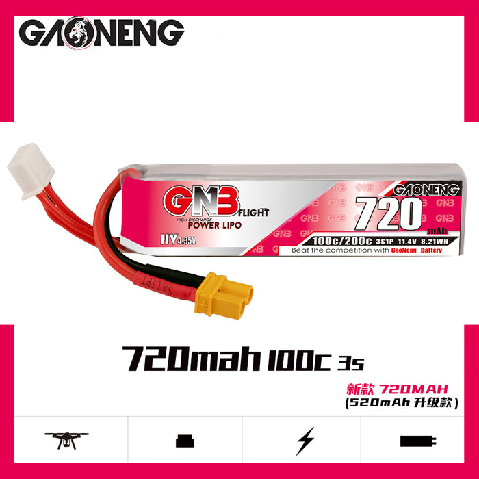 Gaoneng GNB 3S 720MAH 100C HV Li-Po Battery - XT30