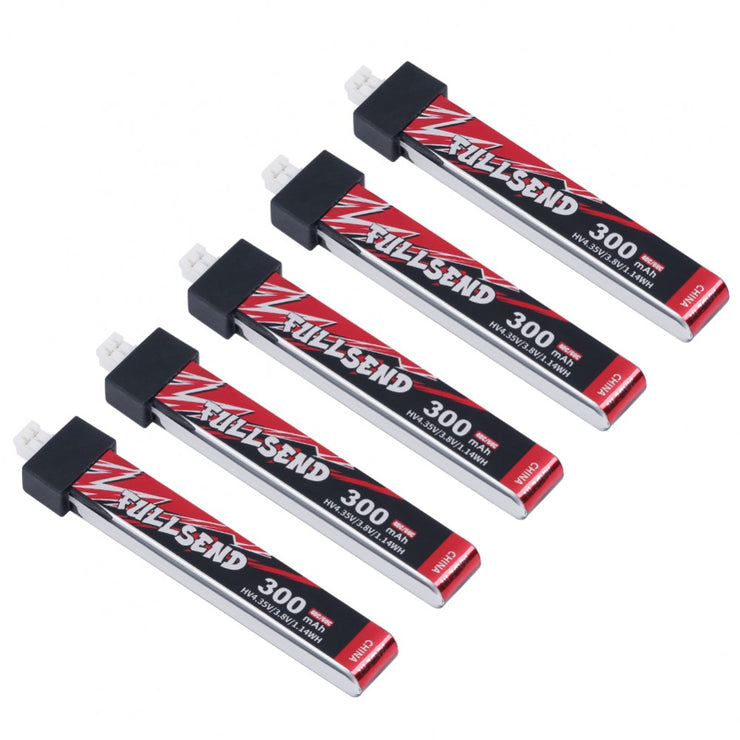 iFlight Fullsend 1S HV 300mAh 40C Lipo Battery-PH2.0 (5pcs/pack)
