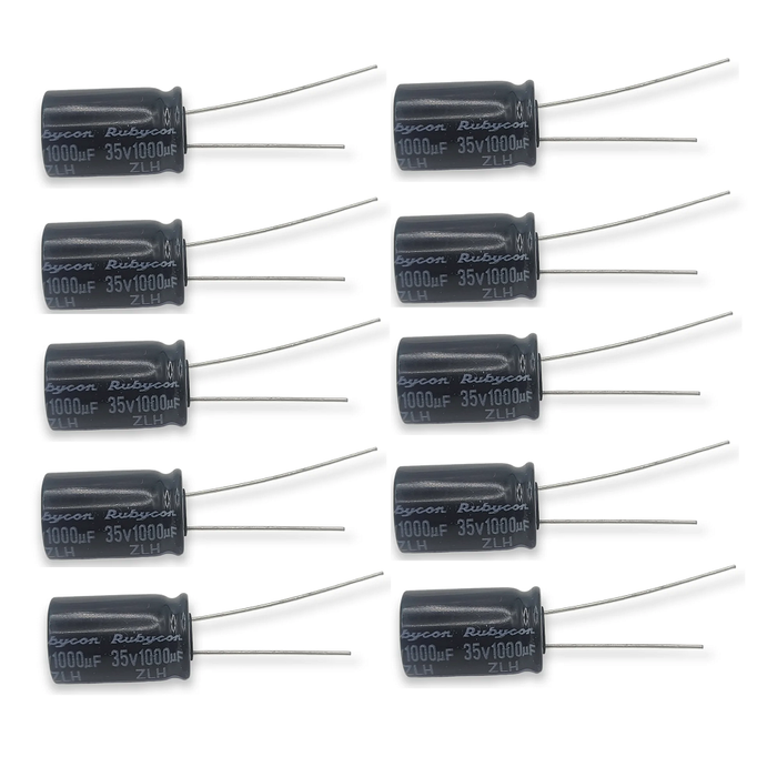 Rubycon 35V 1000UF 12.5x20mm Capacitor - 10 Pcs.