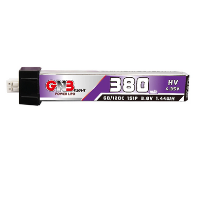 Gaoneng GNB 380mAh HV 3.8v 1S 60C - HV Lipo Whoop PH 2.0 Battery