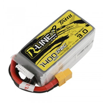 Tattu R-Line Version 3.0 1400mAh 22.2V 120C 6S1P Lipo Battery - XT60