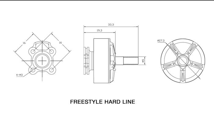 XNOVA 2207 Freestyle Hard Line Motor - 2450KV