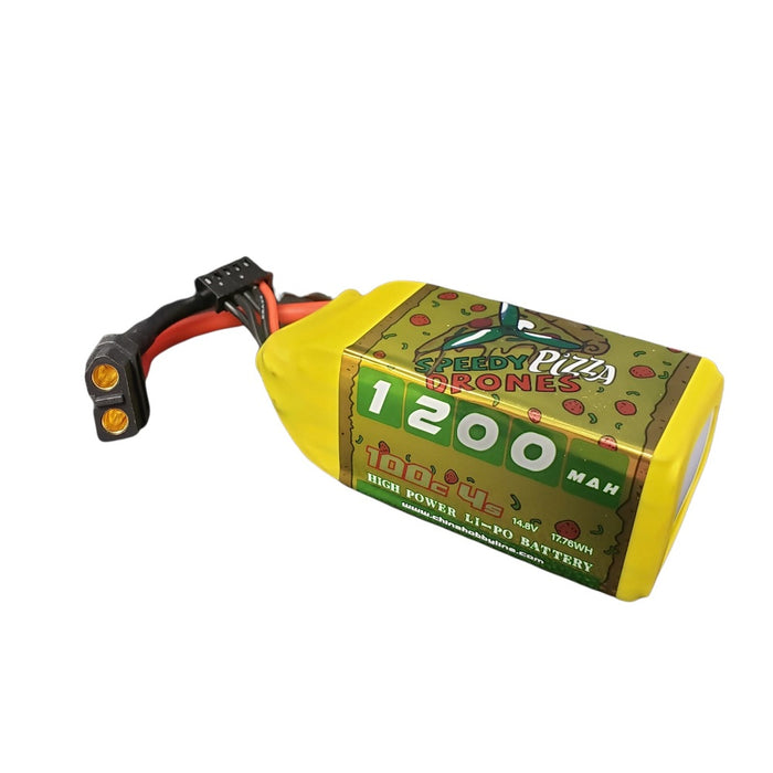 CNHL 1200mAh 14.8V 4S 100C Speedy Pizza Lipo Battery - XT60