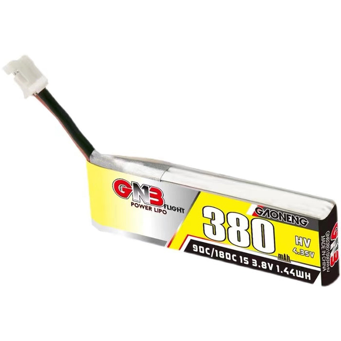 Gaoneng GNB 380mah 1S 3.8V HV 90c LiPo Battery - PH2.0