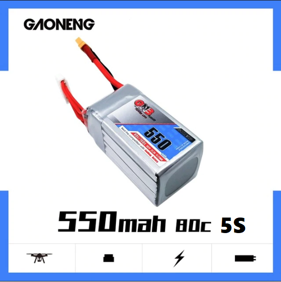 Gaoneng GNB 18.5V 550mAh 80/160C 5S Lipo Battery JST/XT30