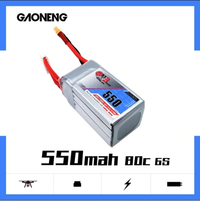 Gaoneng GNB 22.2V 550mAh 80/160C 6S Lipo Battery JST/XT30