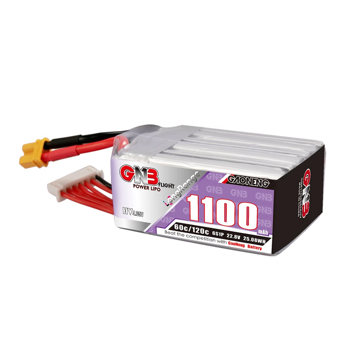 Gaoneng GNB 1100MAH 6S 22.8V 60C/120C LIPO BATTERY XT30