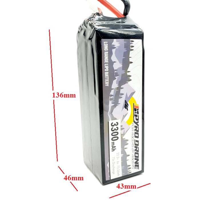 Pyrodrone Graphene 3300MAH 6S 22.2V 75C