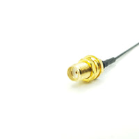 STRAIGHT MMCX TO SMA EXTENSION CABLE SOFT RG178 SMA CONNECTOR END PICTURE