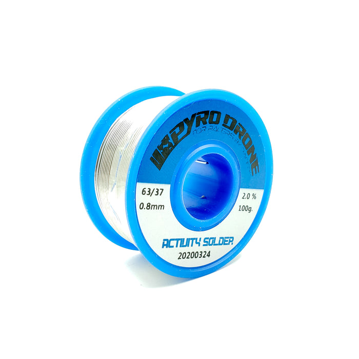 Pyrodrone Quad Solder Spool - 63/37, 0.8mm, 100g