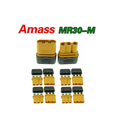 Amass MR30 Power Connectors for Motor to ESC Connection (Male + Female - 4 Sets, 8 pcs)