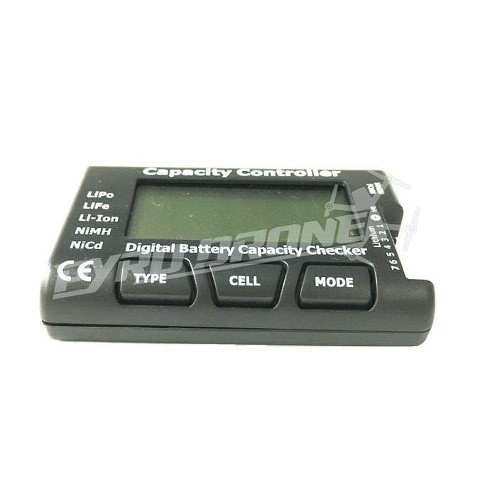 Digital Battery Capacity Checker for LiPo LiFe Li - ion NiMH Nicd  -  BLACK