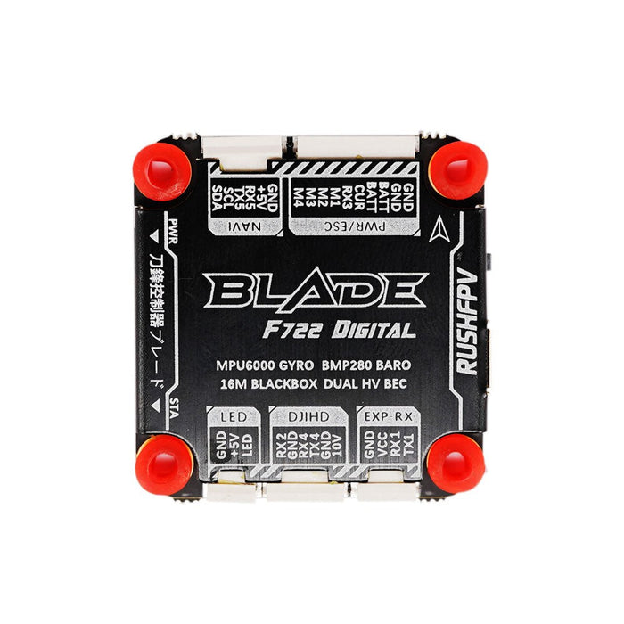 RUSHFPV Rush Blade F722 Digital Stack + 60A Extreme 3-6S BLHeli_32 128kHz 4-in-1 ESC For DJI Digital FPV System - 30x30mm