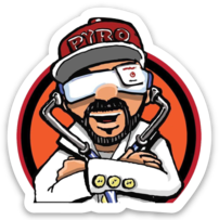 Dr. Pyro high quality die cut sticker — Pyrodrone