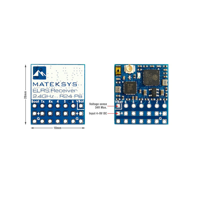 MATEK ELRS-R24-P6 ELRS 2.4GHZ PWM RECEIVER