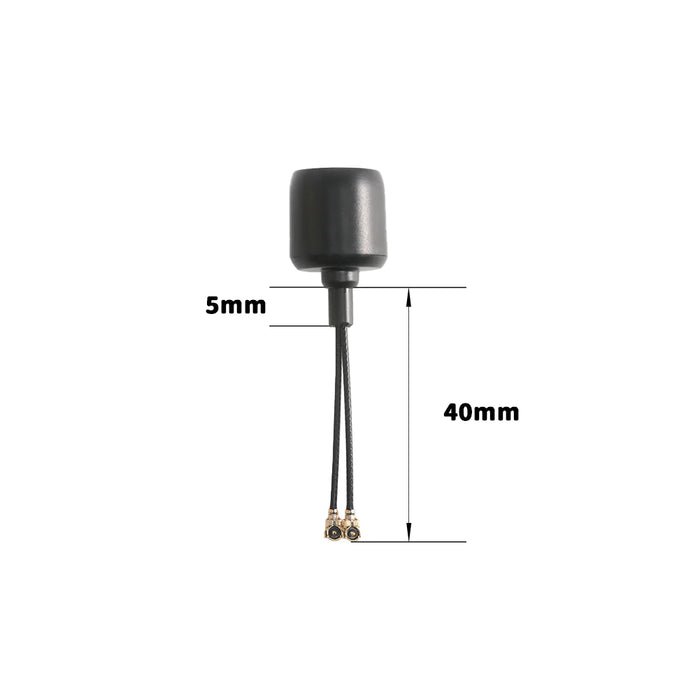 FlyFishRC Dual Band 5.8Ghz/2.4GHz U.FL Antenna For DJI O3 (Black) - Choose Length