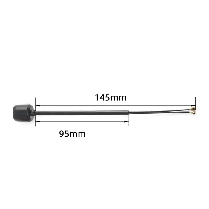 FlyFishRC Dual Band 5.8Ghz/2.4GHz U.FL Antenna For DJI O3 (Black) - Choose Length