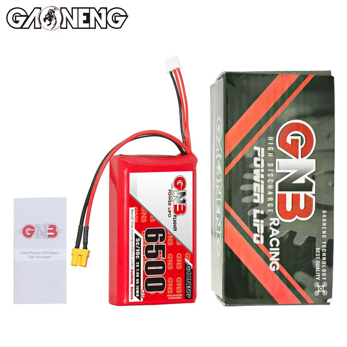 GAONENG GNB 2S 7.4V 6500mAh 5C LiPo Battery XT30 for Radiomaster Boxer