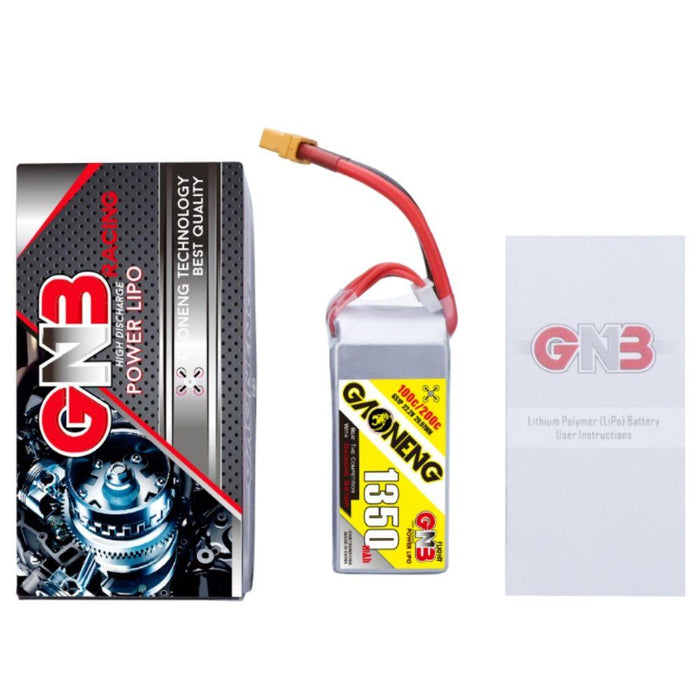 Gaoneng GNB 1350mAh 22.2v 6S 100C Lipo Battery - XT60