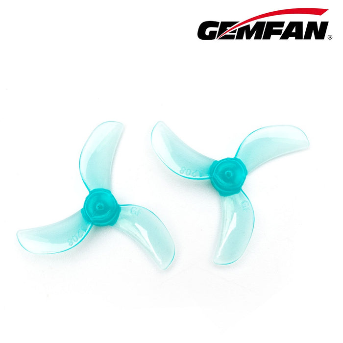 Gemfan 1208-3 31MM Tri blade 1mm Shaft (4CW+4CCW) Poly Carbonate - Choose Color