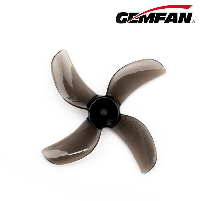 Gemfan 1209-4 31MM Quad blade 1.5mm Shaft (4CW+4CCW) Poly Carbonate - Clear Black