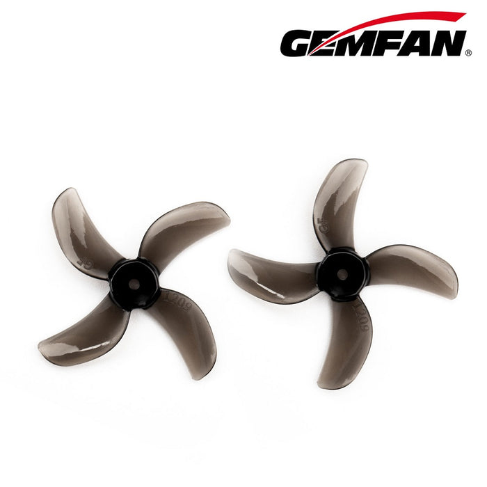 Gemfan 1209-4 31MM Quad blade 1.5mm Shaft (4CW+4CCW) Poly Carbonate - Clear Black