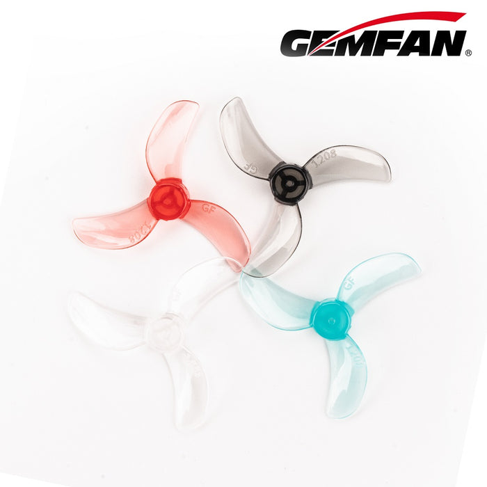 Gemfan 1208-3 31MM Tri blade 1mm Shaft (4CW+4CCW) Poly Carbonate - Choose Color