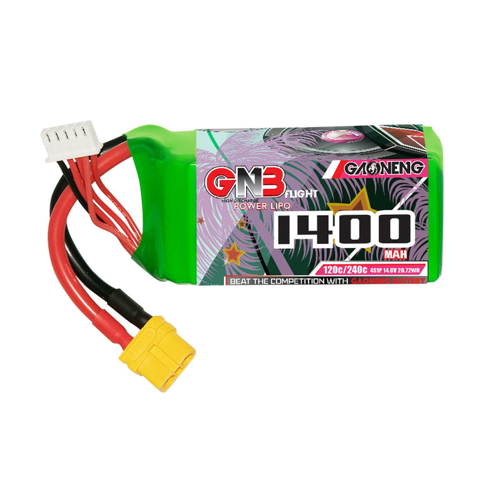 Gaoneng GNB 1400mAh 14.8V 4S 120C Lipo Battery - XT60