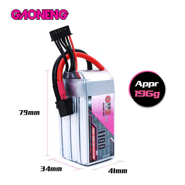 Gaoneng GNB 1100mah 22.2V 6S 130c Lipo Battery - XT60