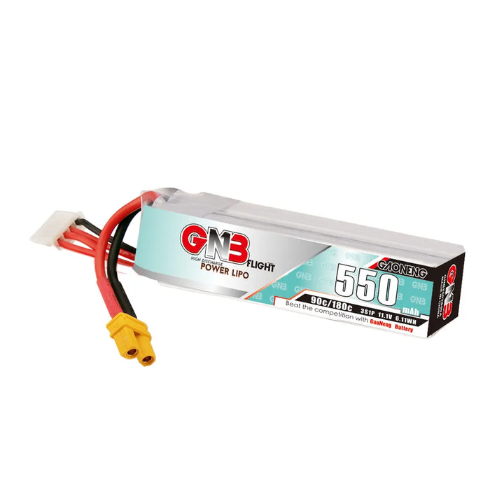 Gaoneng GNB 550mAh 11.1V 3S 90C Lipo Battery - XT30