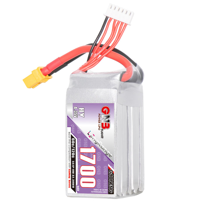 Gaoneng GNB 1700mAh 19V 5S 60C HV Lipo Battery - XT60