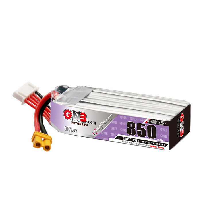 Gaoneng GNB 850mAh 4S 15.2V 60C/120C HV Lipo Battery - XT30