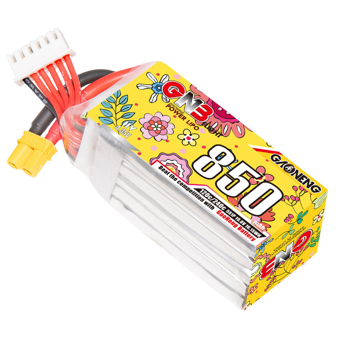 Gaoneng GNB 850mAh 19V 5S HV 120C Lipo Battery - XT30