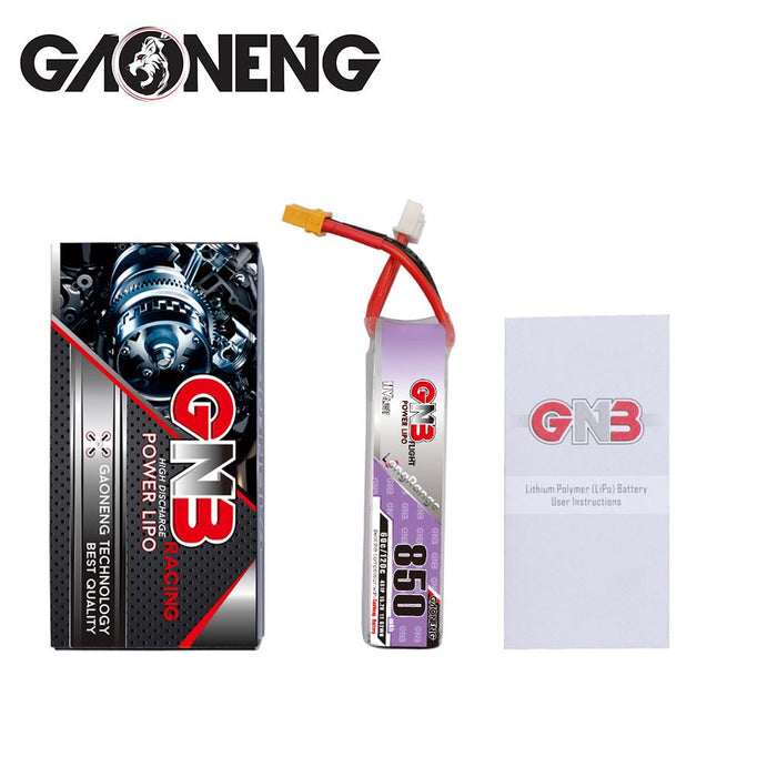 Gaoneng GNB 850mAh 4S 15.2V 60C/120C HV Lipo Battery - XT30