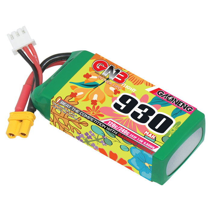 Gaoneng GNB 930mAh 7.4V 2S 120C Lipo Battery - XT30