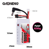 Gaoneng GNB 3000MAH 2S 5C Goggles Lipo Battery Power Indicator