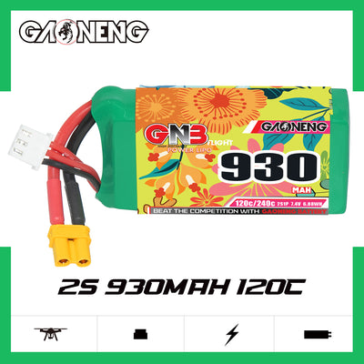 Gaoneng GNB 930mAh 7.4V 2S 120C Lipo Battery - XT30