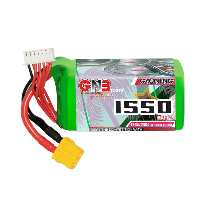 Gaoneng GNB 1550mAh 22.2V 6S 120C Lipo Battery - XT60