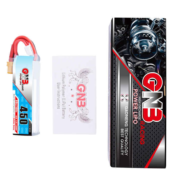 Gaoneng GNB 3S 11.1V 450mah LiPo Battery 80C XT30