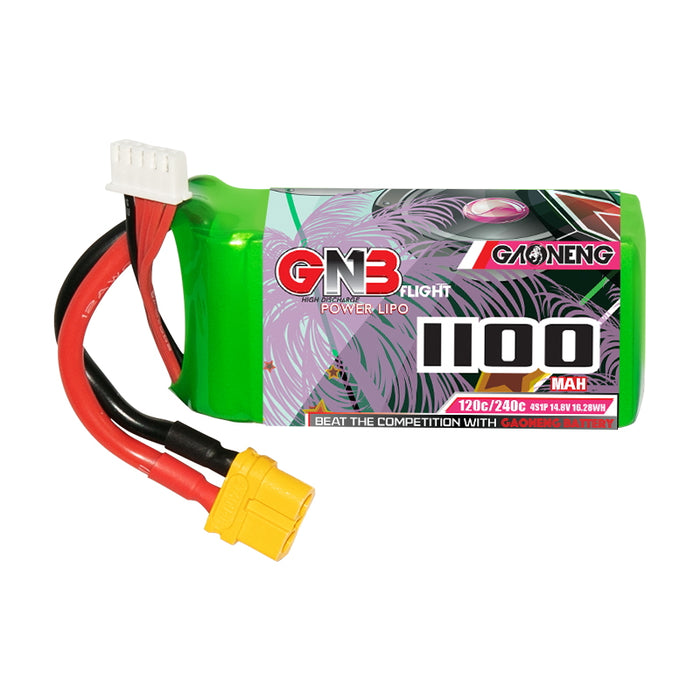 Gaoneng GNB 1100mAh 14.8V 4S 120C Lipo Battery - XT60