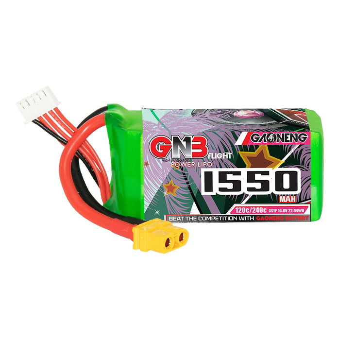 Gaoneng GNB 1550mAh 14.8V 4S 120C Lipo Battery - XT60