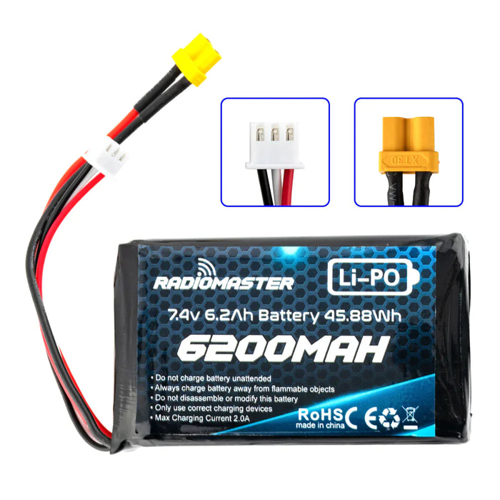 RadioMaster 6200mah 2S Lipo Transmitter Battery For TX16s and Boxer