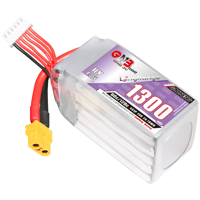 Gaoneng GNB 1300mAh 19V 5S HV 60C Lipo Battery - XT60