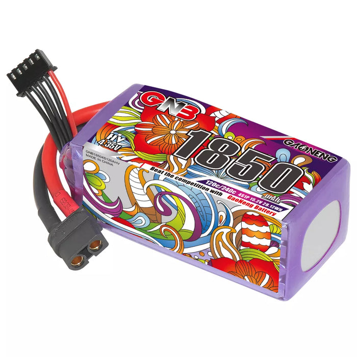 Gaoneng GNB 1850mAh 15.2V 4S HV 120C Lipo Battery - XT60