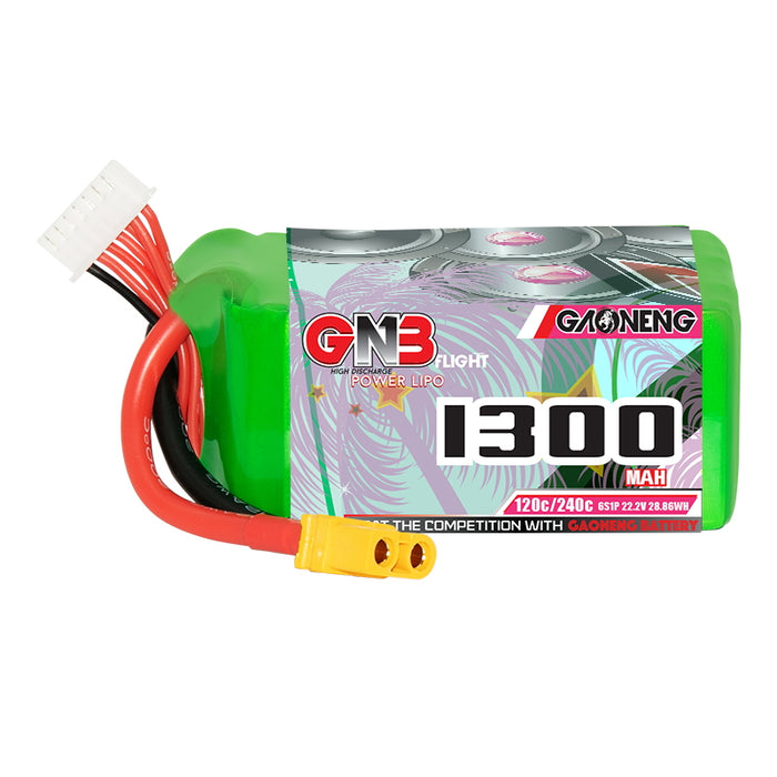 Gaoneng GNB 1300mAh 22.2V 6S 120C Lipo Battery - XT60