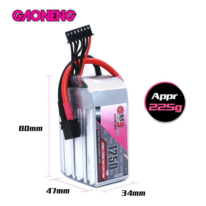 Gaoneng GNB 1250mah 6S 22.2V 130C Lipo Battery - XT60