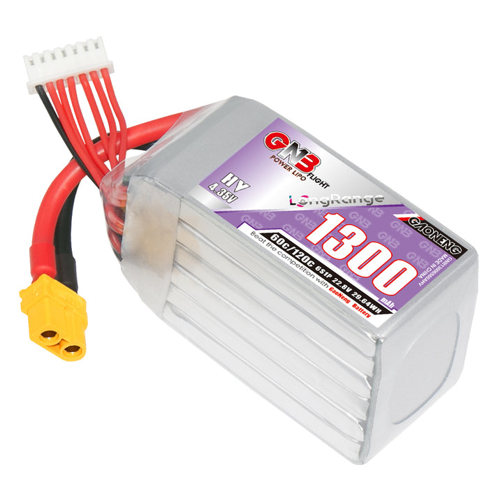 Gaoneng GNB 1300mAh 22.8V 6S HV 60C Lipo Battery - XT60