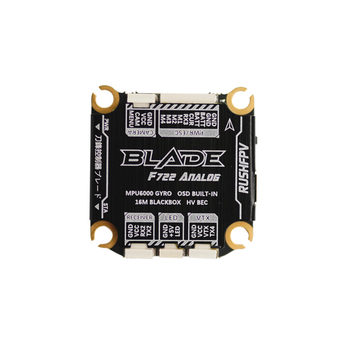 RUSHFPV Rush Blade F722 Analog Stack + 60A Super 3-6S BLHeli_32 96kHz 4-in-1 ESC - 30x30mm