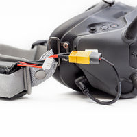 DJI FPV Goggle Power Cable - Short for Strap Mounted Battery (XT60 TO DC)