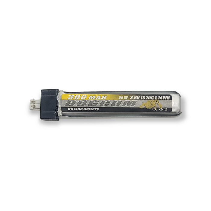 DOGCOM 300mAh 1S 4.35V HV 75C Z-Fold Cell LiPo Battery - PH2.0